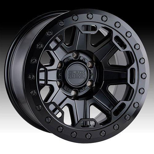 Black Rhino Rift Beadlock Matte Black Custom Truck Wheels 1